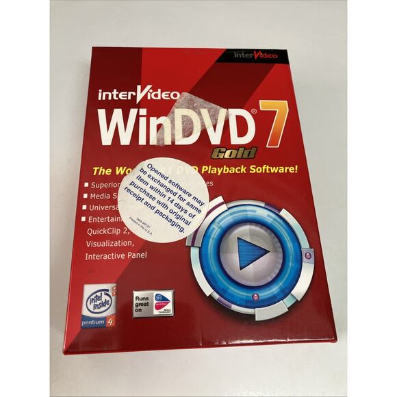 InterVideo WinDVD 7 Gold Software Computer DVD Video Playback Player - Picture 2 of 6